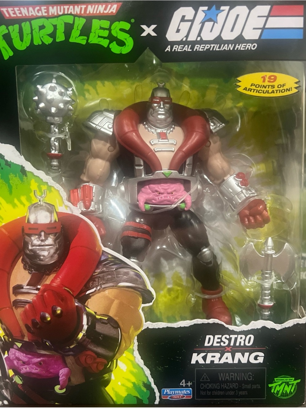 TMNT X G.I. Joe Destro Krang Action Figure Playmates Hasbro Nickelodeon NEW